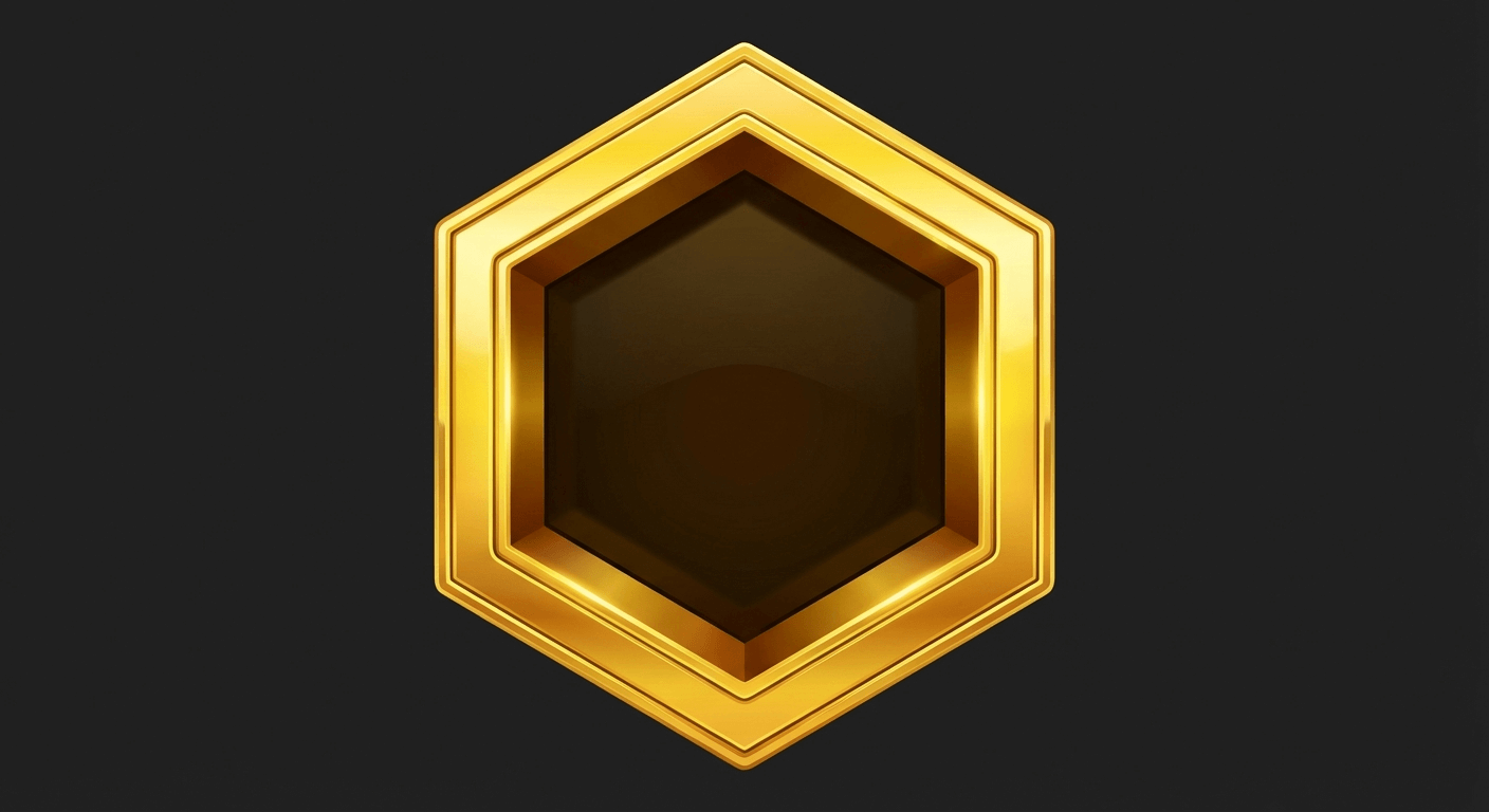Goldenes Sechseck Symbol