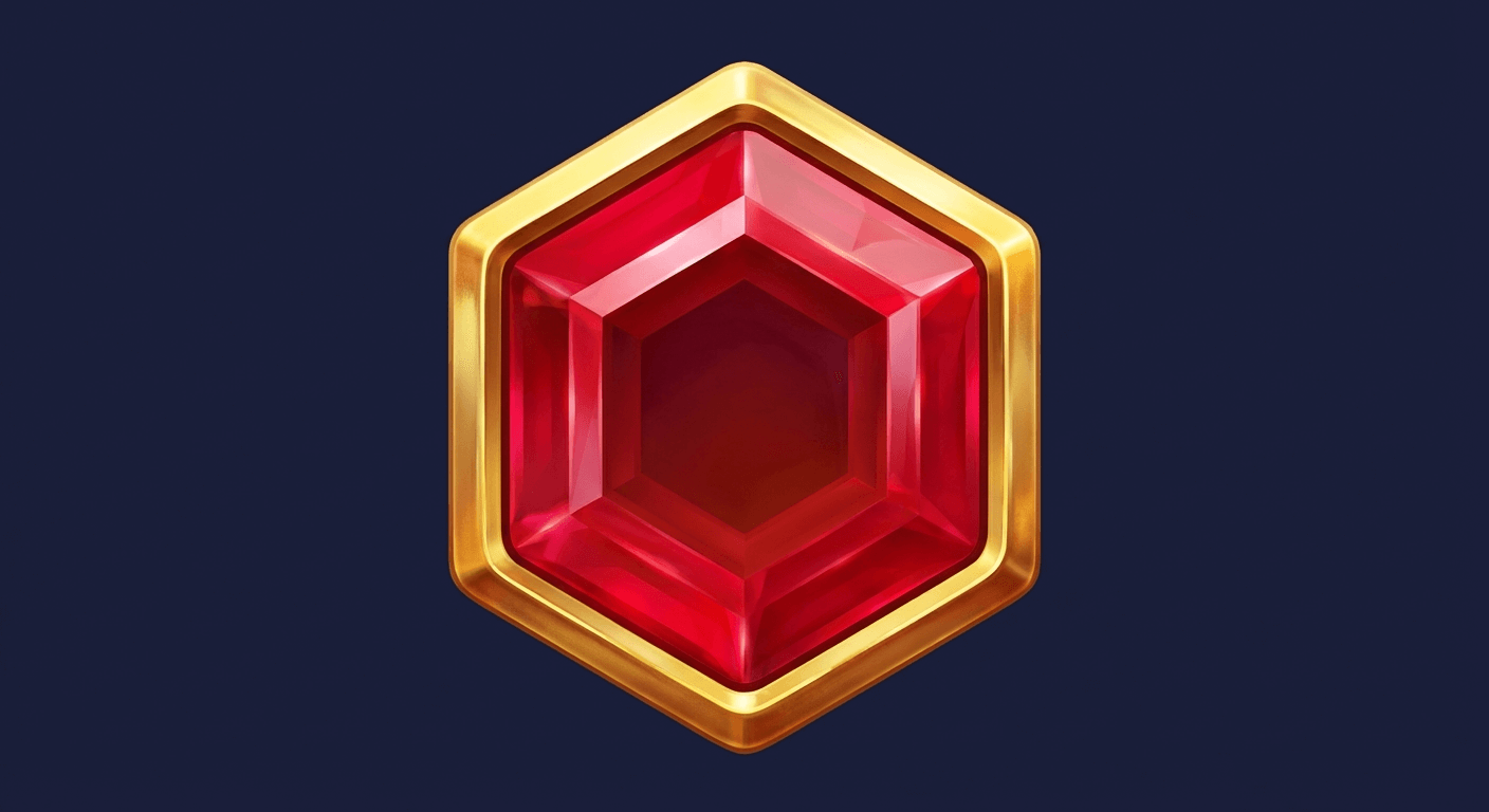 Rotes Sechseck Symbol